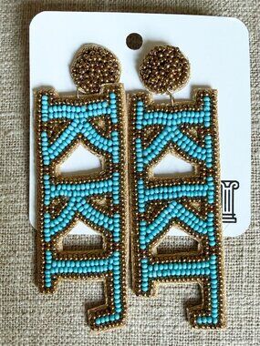 Kappa Kappa Gamma Beaded Earrings